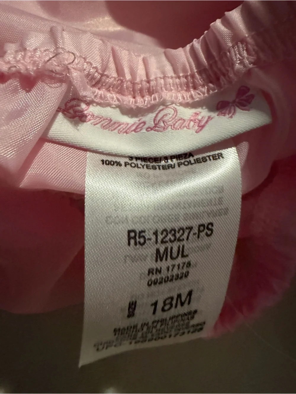 NWT Bonnie Baby 3-Piece Pastel Plaid Dress Set with Headband - 18M - Picture 9 of 11